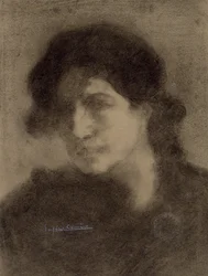 無題、c。 1890（木炭紙）